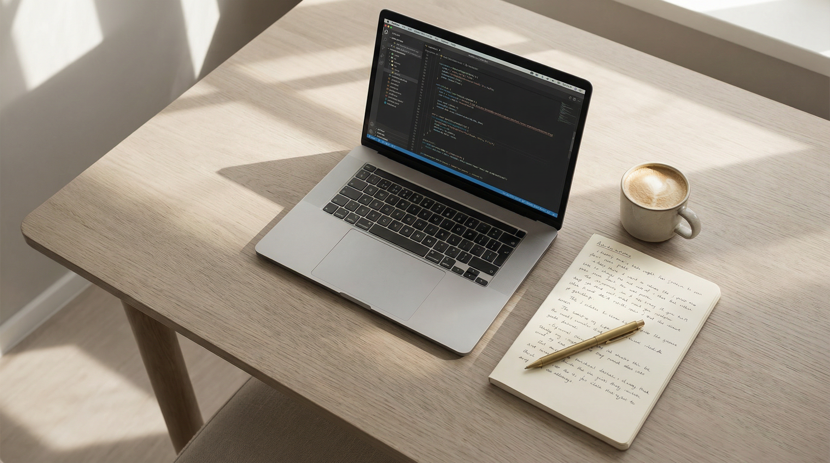 Minimalist warm workspace